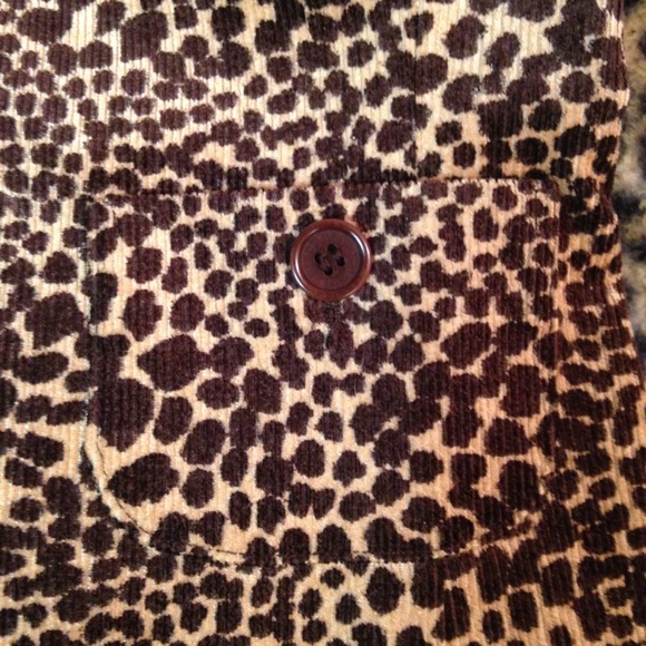 Trina Turk Leopard Print Corduroy Jacket Size 6 - Picture 3 of 7